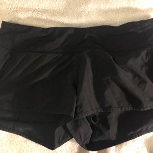 Black lululemon speed shorts